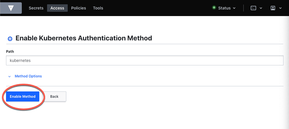 Access - new Kubernetes auth method